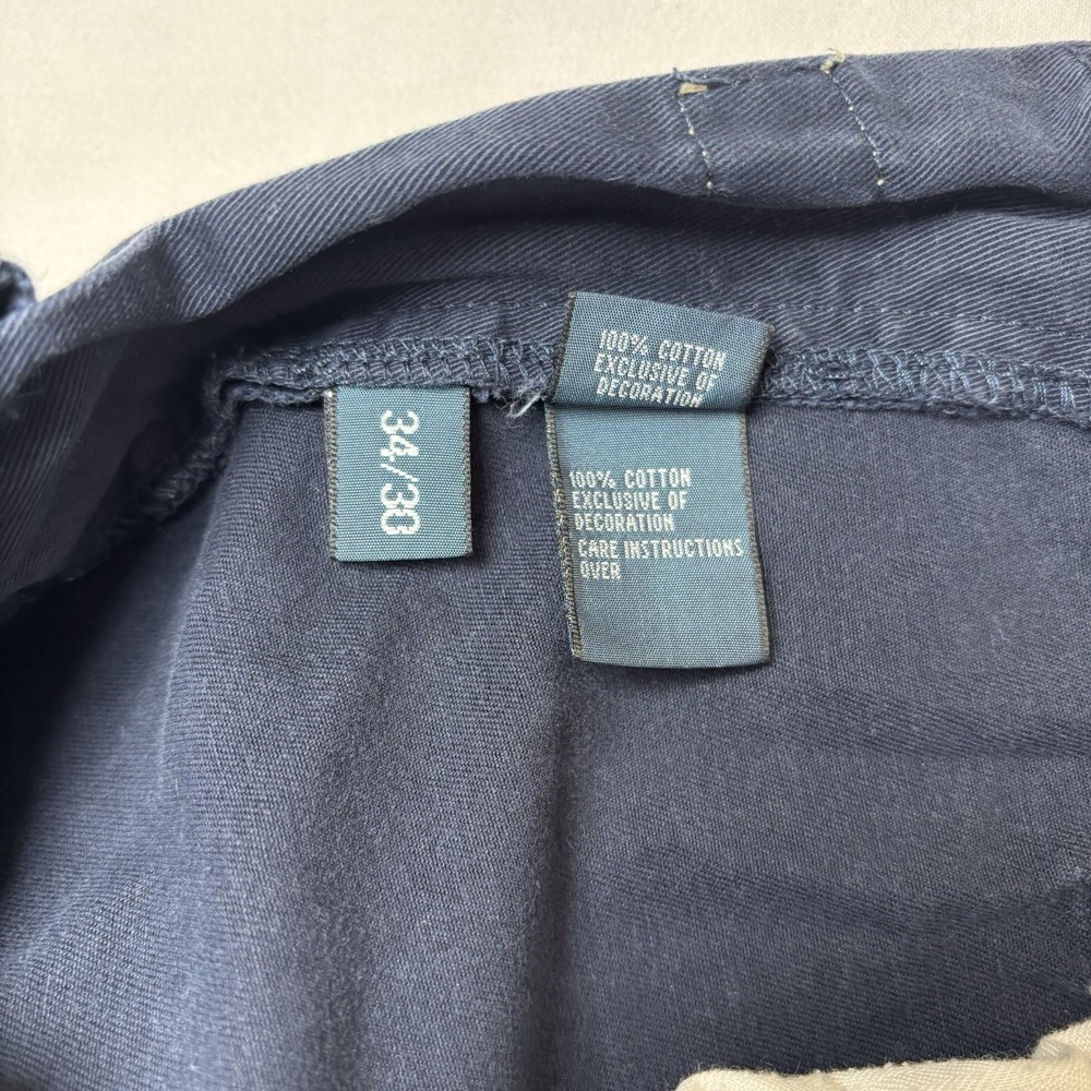Polo Ralph Lauren 650 Straight Jeans Navy Blue Denim Men's 34x30 Dungarees Y2K - Picture 5 of 11